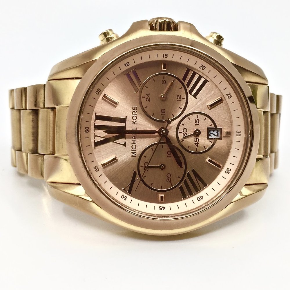 MICHAEL KORS~bradshaw~OVERSIZED ROSE-GOLD WATCH